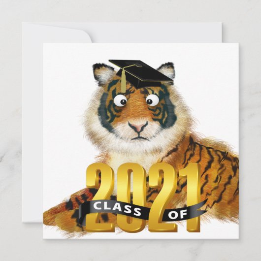 Tijger Afstuderen - Uitnodiging (Voorkant)