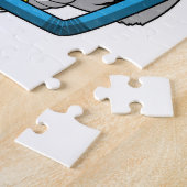 Tijger als duiker met Snorkel Legpuzzel (Zijkant)