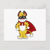 Tijger als Hero met Masker & Kaap Briefkaart (Voorkant)