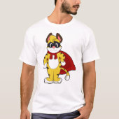 Tijger als Hero met Masker & Kaap T-shirt (Voorkant)