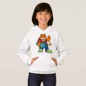 Tijger als Skater met skateboard (Voorkant volledig)