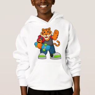 Tijger als Skater met skateboard