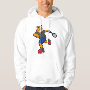 Tijger als Tennis-speler met Tennis-racket Hoodie