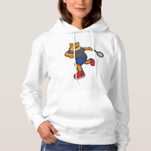 Tijger als Tennis-speler met Tennis-racket Hoodie