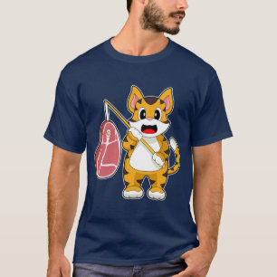 Tijger Angelen Vissen hengel Vissen T-shirt