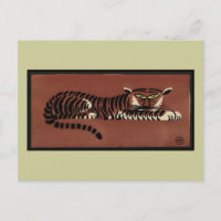 Tijger - Antiquarian, Colorful Book Illustration