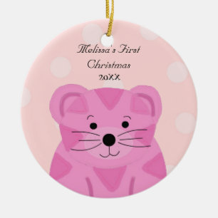 Tijger Baby Eerste Kerstmis Keramisch Ornament