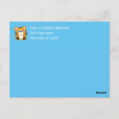 Tijger Baby shower Blue Briefkaart (Achterkant)