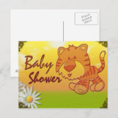 Tijger Baby shower Briefkaart (Voorkant / Achterkant)