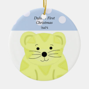 Tijger Baby's Eerste Kerstmis Keramisch Ornament