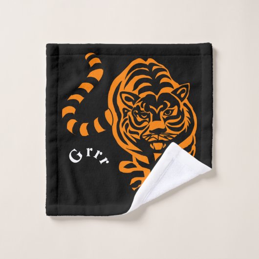 tijger bad handdoek (Wasdoekje)