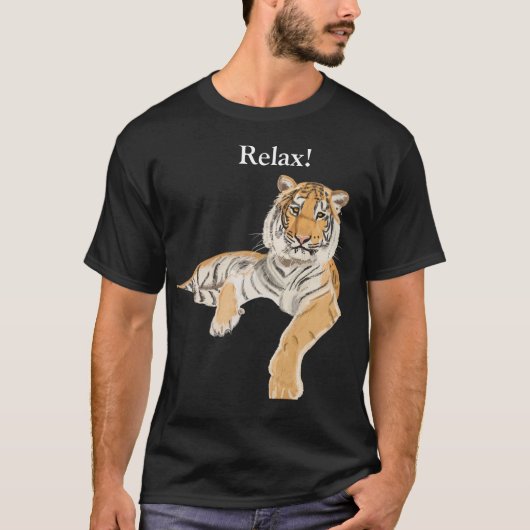 Tijger bewerkbaar t-shirt (Voorkant)