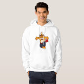 Tijger bij de vechtkunst Karate Hoodie (Voorkant volledig)