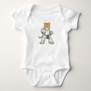 Tijger bij de vechtkunst Karate Romper