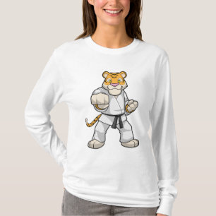 Tijger bij de vechtkunst Karate T-shirt