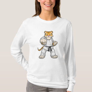 Tijger bij de vechtkunst Karate T-shirt