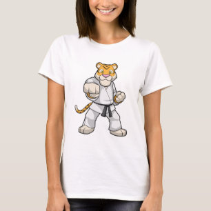 Tijger bij de vechtkunst Karate T-shirt