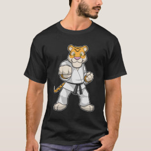 Tijger bij de vechtkunst Karate T-shirt