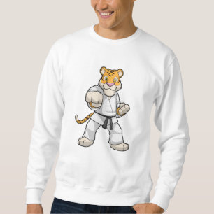 Tijger bij de vechtkunst Karate Trui
