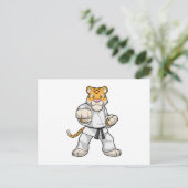 Tijger bij martial arts Karate Briefkaart (Staand voorkant)