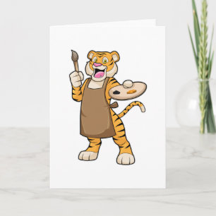 Tijger bij Schilderen met Verf & Kwast Kaart