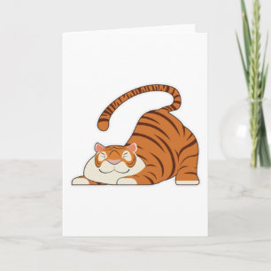 Tijger bij yogarekoefeningen kaart