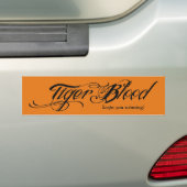 Tijger bloed (laat je winnen!) bumpersticker (Op auto)