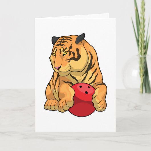 Tijger Bowling Bowlingbal Kaart (Voorkant)