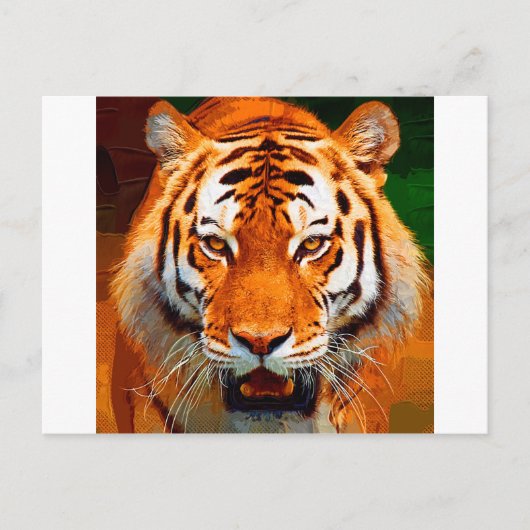 tijger briefkaart (Voorkant)