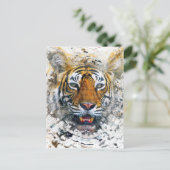 tijger briefkaart (Staand voorkant)