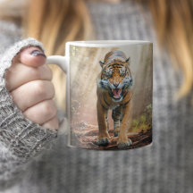 Tijger brullen in een Oerwoud Fine Art