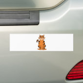 tijger bumpersticker (Op auto)