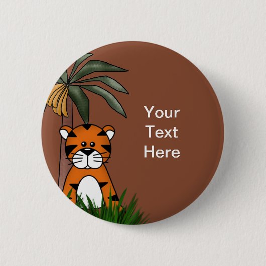 Tijger Buttonnen Ronde Button 5,7 Cm (Voorkant)