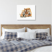 tijger canvas afdruk (Insitu (Slaapkamer))