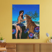 tijger canvas afdruk (Insitu (Woonkamer))