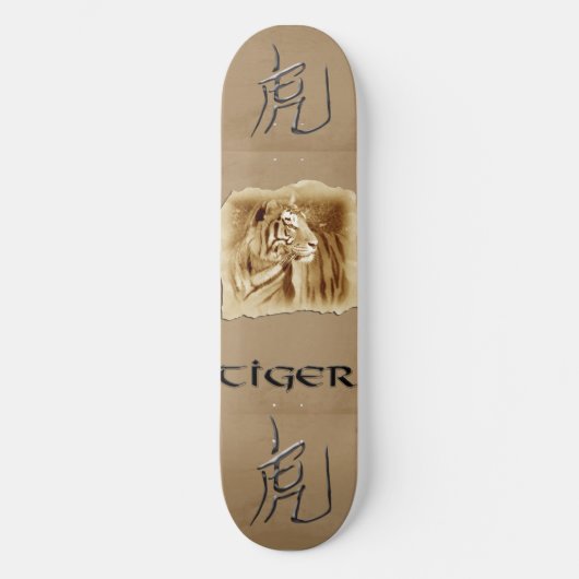 Tijger-Chinese Horoscope/Astrologie Skateboard (Voorkant)