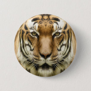 Tijger dichtknopen ronde button 5,7 cm