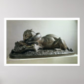 Tijger die een alligator vertrekt, 1832 (brons) poster (Voorkant)