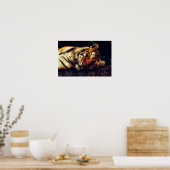 Tijger die je kijkt poster (Keuken)