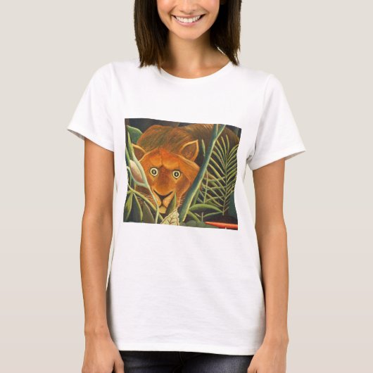 tijger die uit gras komt door Henri Rousseau T-shirt (Voorkant)