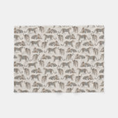 Tijger Dier Roze Modern Fleece Deken (Voorkant (Horizontaal))