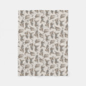 Tijger Dier Roze Modern Fleece Deken (Voorkant)