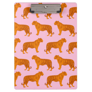 Tijger Dier Roze Modern Klembord