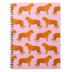 Tijger Dier Roze Modern Notitieboek