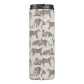 Tijger Dier Roze Modern Thermosbeker (Achterkant)