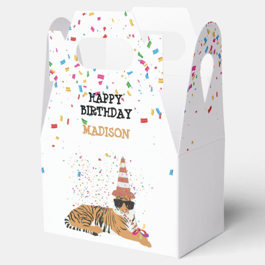 tijger - dieren met een partij bedankdoosjes (Geopend)