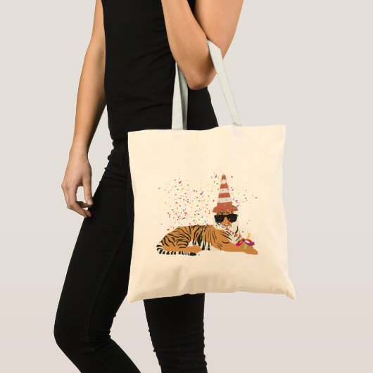 tijger - dieren met een partij tote bag (Voorkant (product))