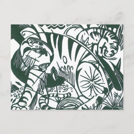 Tijger door Franz Marc,  expressionistische kunst Briefkaart (Voorkant)