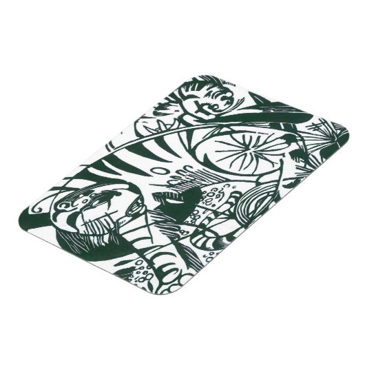 Tijger door Franz Marc,  expressionistische kunst Magneet (Linkerzijde)