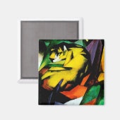 Tijger door Franz Marc Magneet (Voorkant / Achterkant)